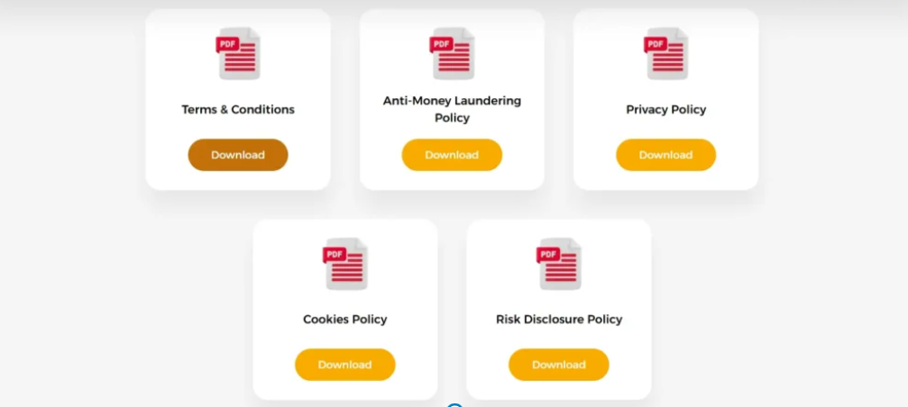A screenshot of Axwel's legal documents page from the official website